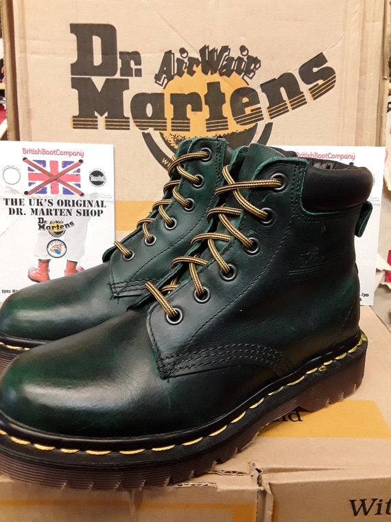 Dr Martens Green Waxy 6 Hole Padded Top Vintage Size 3 Made in England Etsy Australia