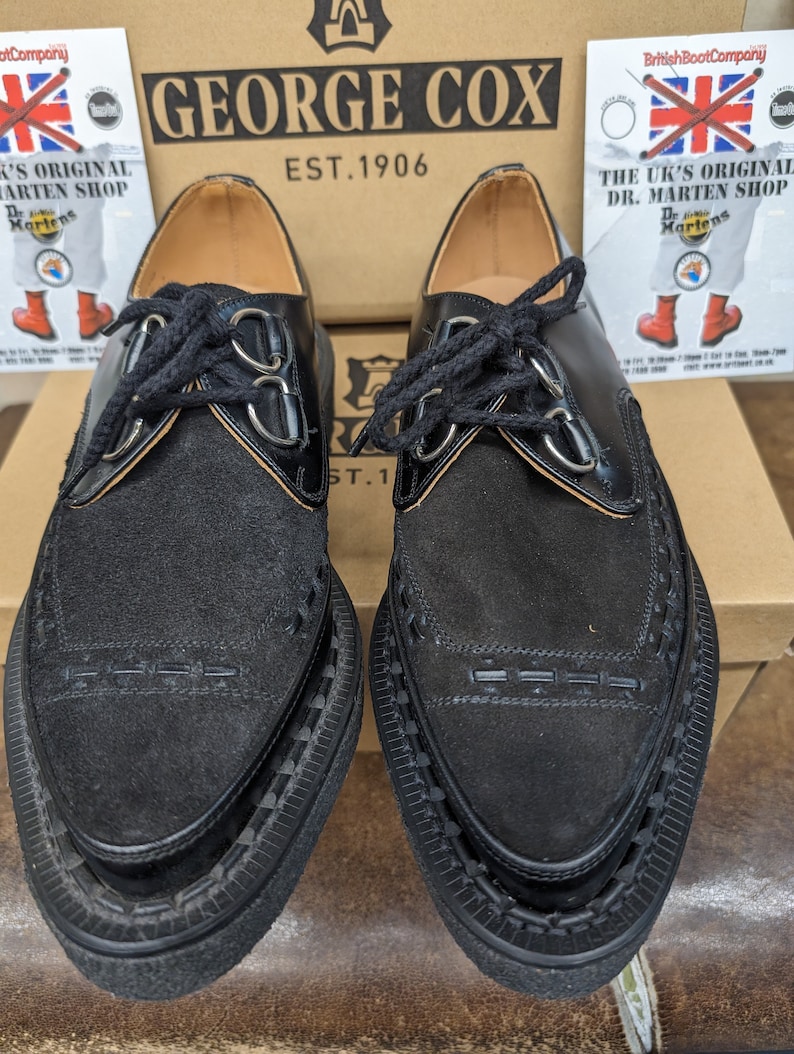 George Cox 4410 Creepers Black Leather and Suede Various Sizes - Etsy