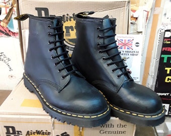 Dr Martens 1460z Ben Black Greasy Black Sole Made in England Size 10