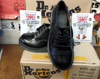 Dr Martens Vintage 90's, Black Hi Shine 4 Hole Platform
