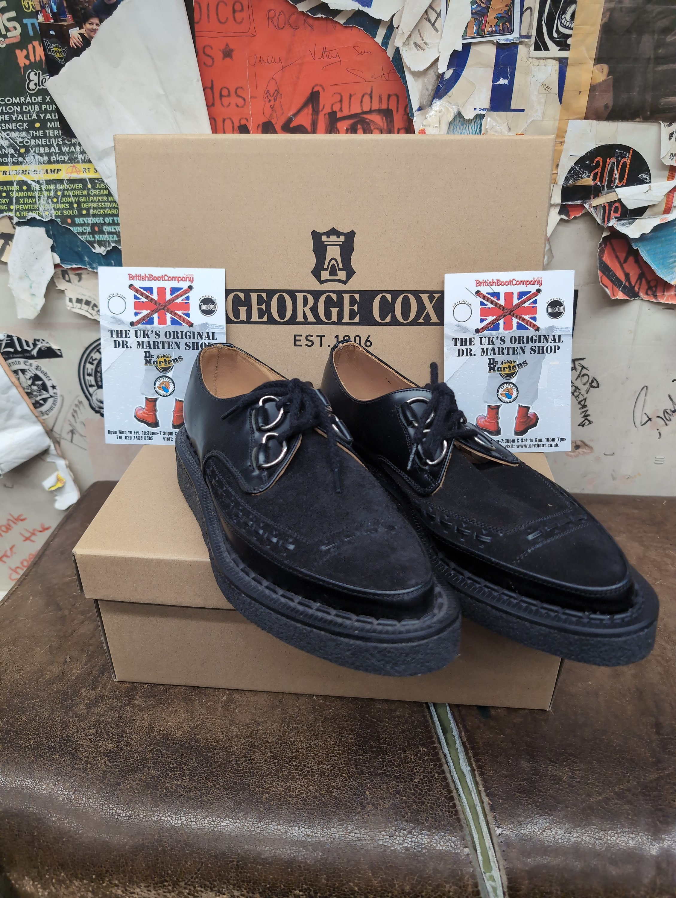 George Cox 4410 Creepers Black Leather and Suede Various George Cox 4410 Creepers Black Leather and Suede Various