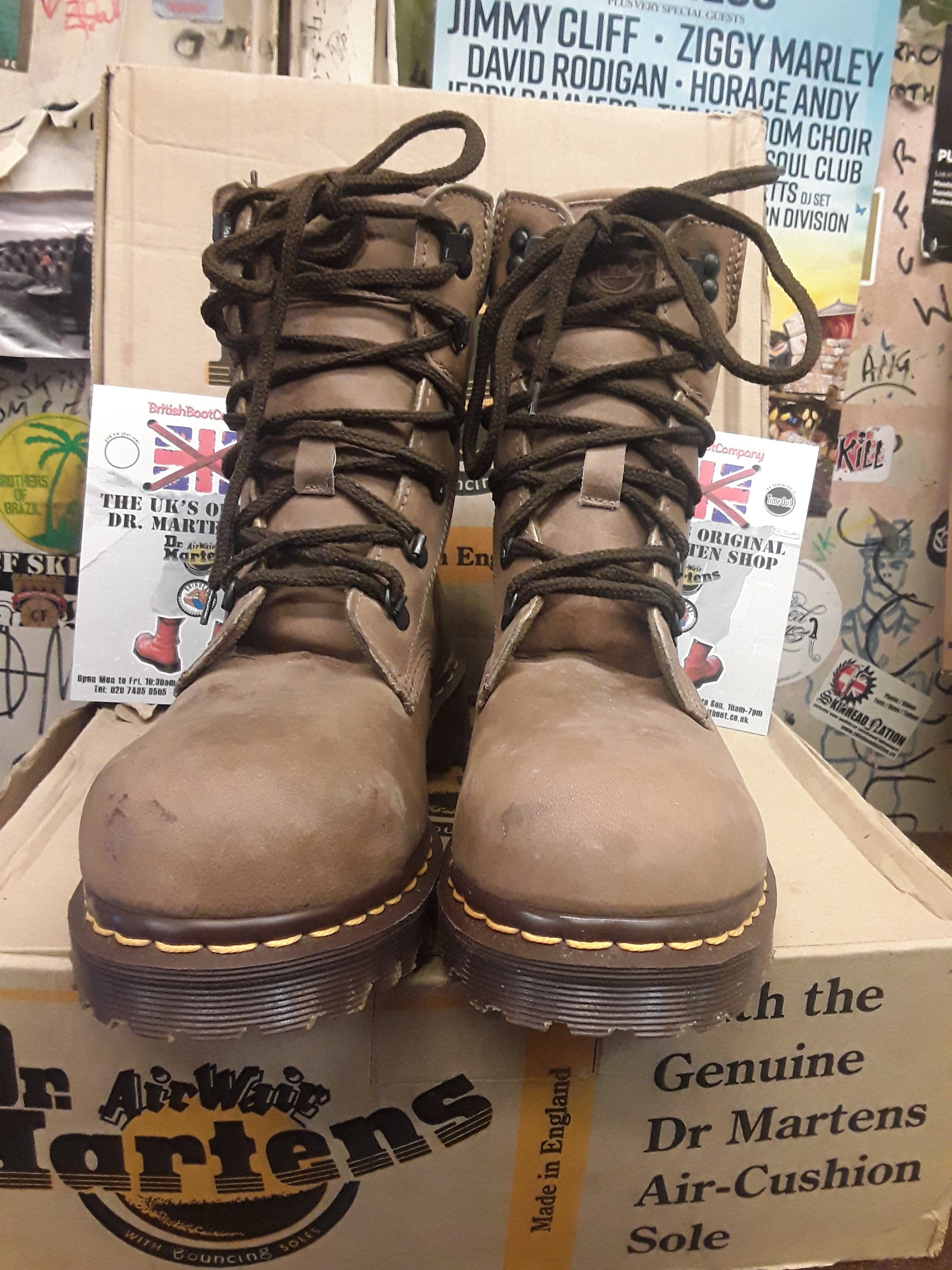 Dr Martens Made in England 6 D Ring Brown Industrial Steel Toe Boots Talla 7 Etsy Mexico
