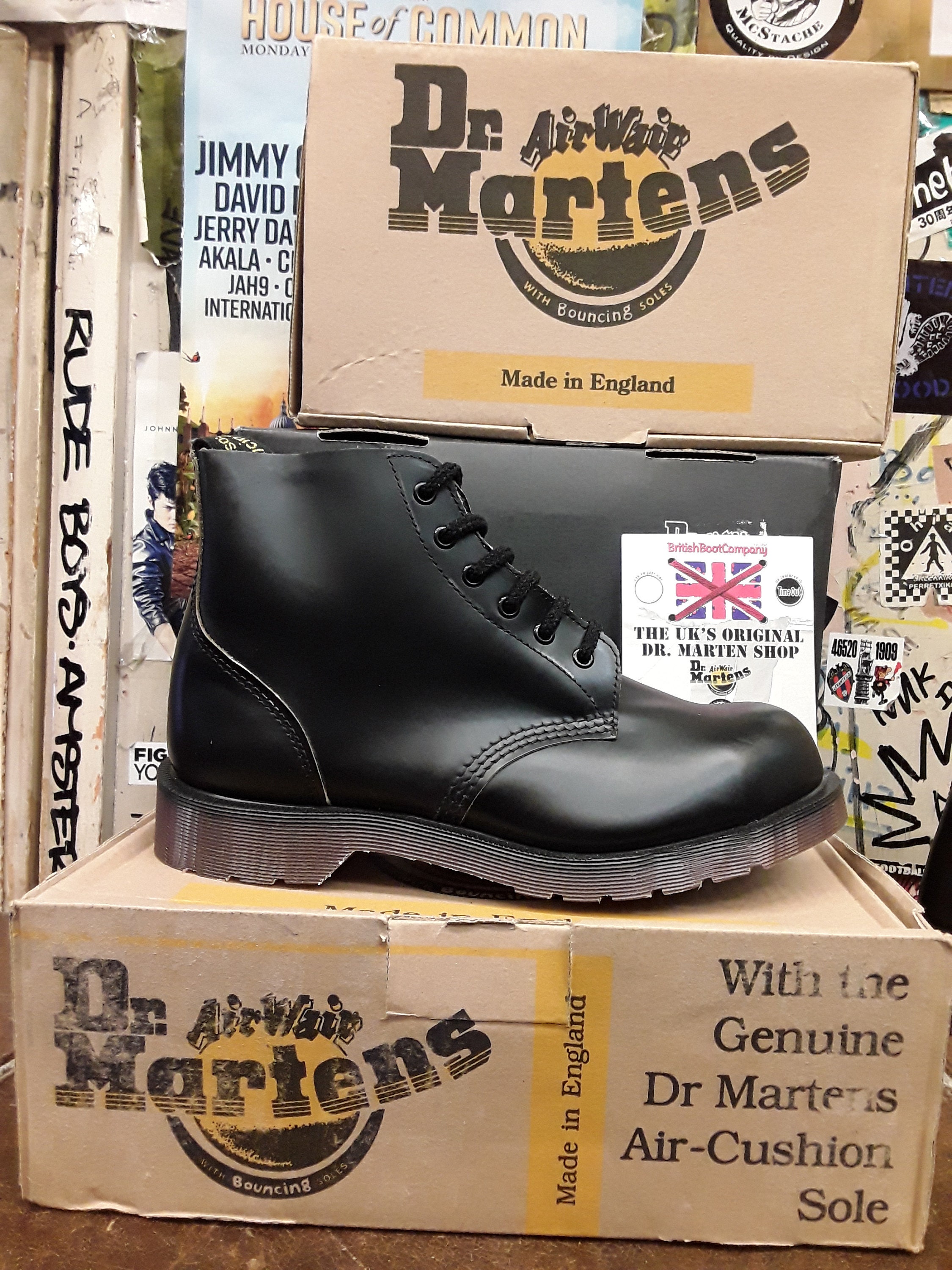 Dr Martens 7711 Black Steel Toe 6 Hole Steel Boot Made in - Etsy