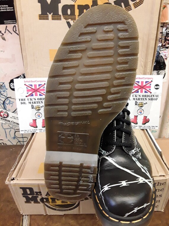 Dr Martens 1490 Made in England Black Barbed Wire… - image 5