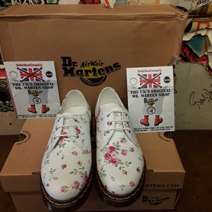 Dr Martens 1461 White Portland Rose Various Sizes