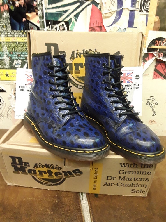 Dr Martens 1460 Navy Crocodile Made in 