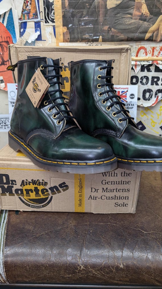 Dr Martens 1460 Made in England Green Rub off Size 11 - Etsy