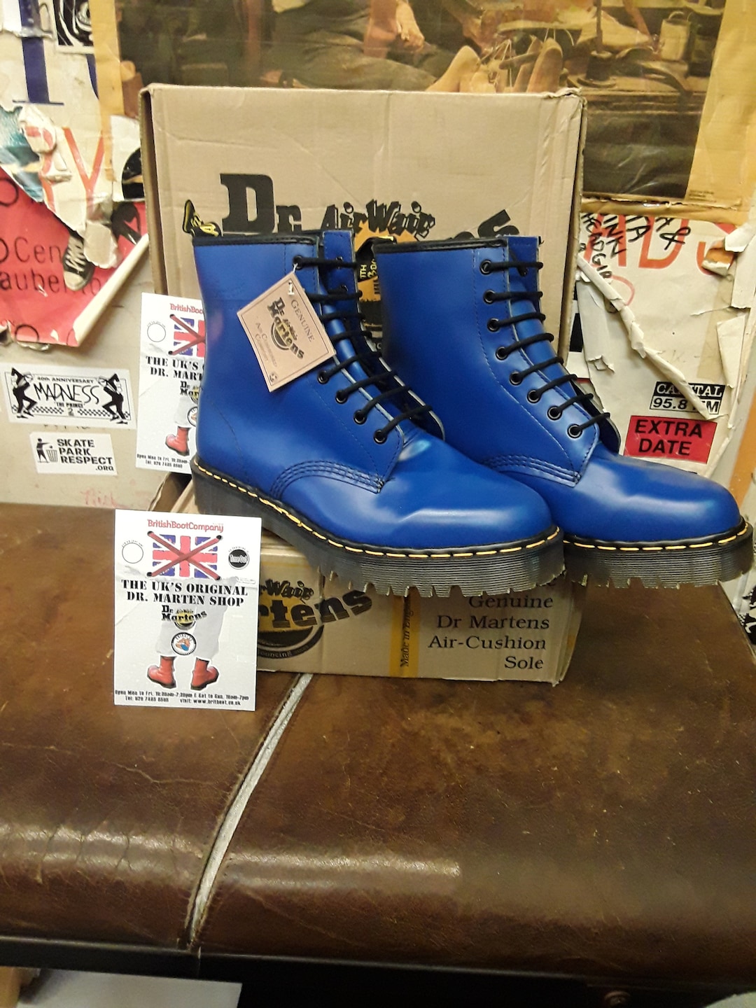 Dr Martens 1460z Electric Blue Made in England 8 Hole Various Sizes - Etsy