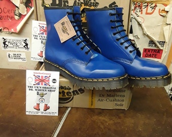 Dr Martens 1460z  Electric Blue Made in England 8 Hole Various Sizes