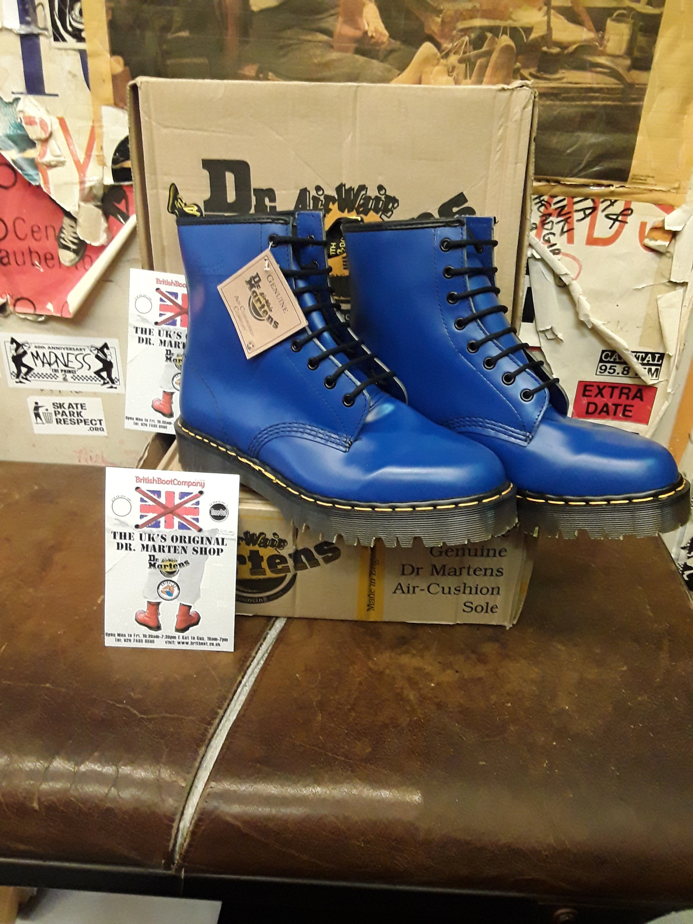 Dr Martens 1460z Electric Blue Made in England 8 Hole Dr Martens 1460z Electric Blue Made in England 8 Hole
