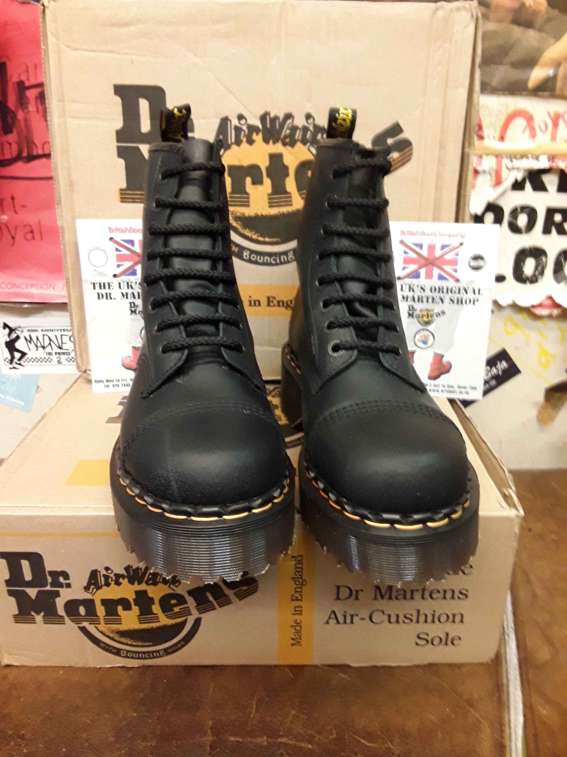 Dr Martens 8265 Black Waxy Made in England Envy Sole Size 5 Etsy Canada