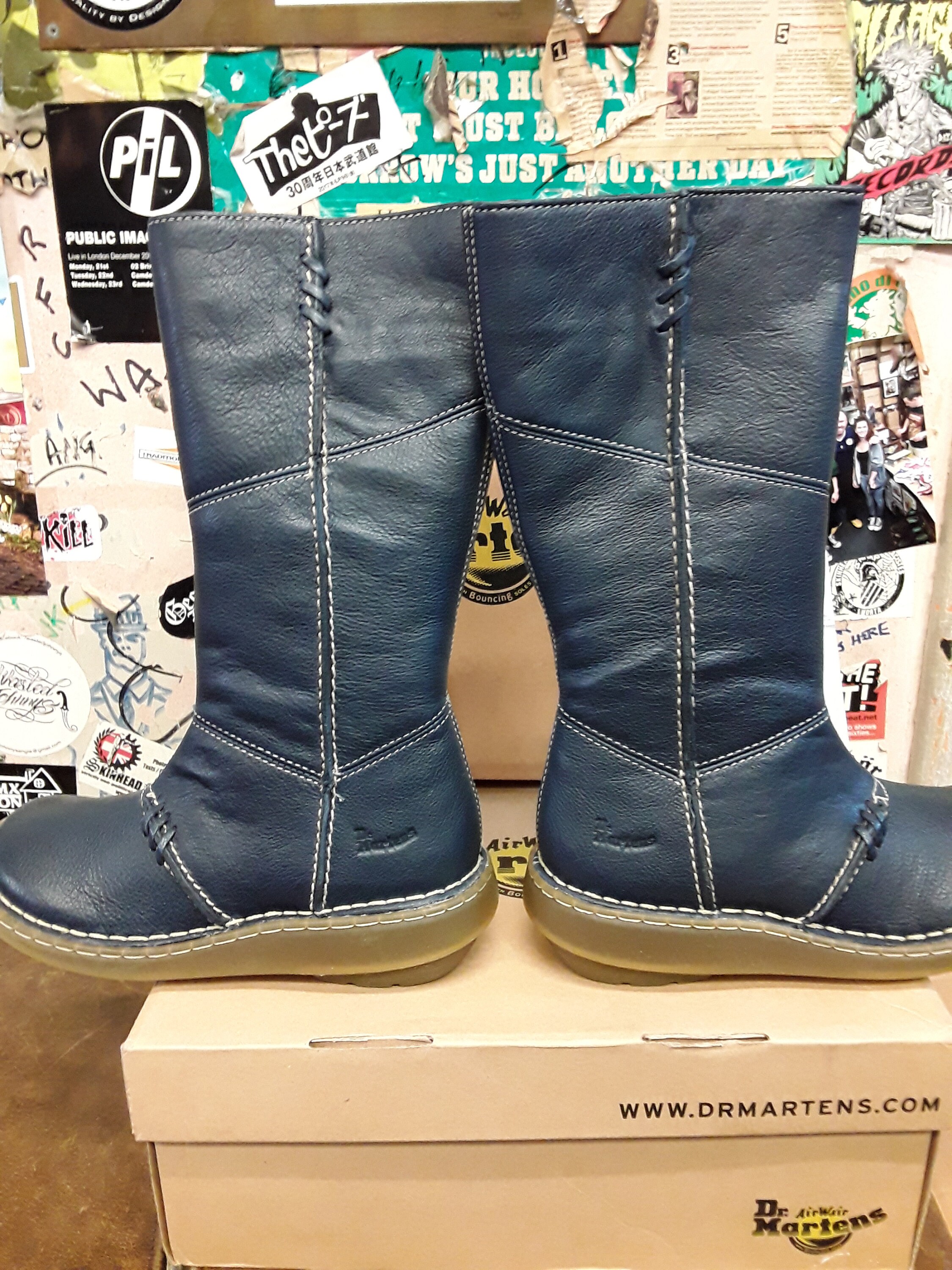 Dr Martens Authentic, Size UK3, Wedge Boots, Womens Dress Blues 