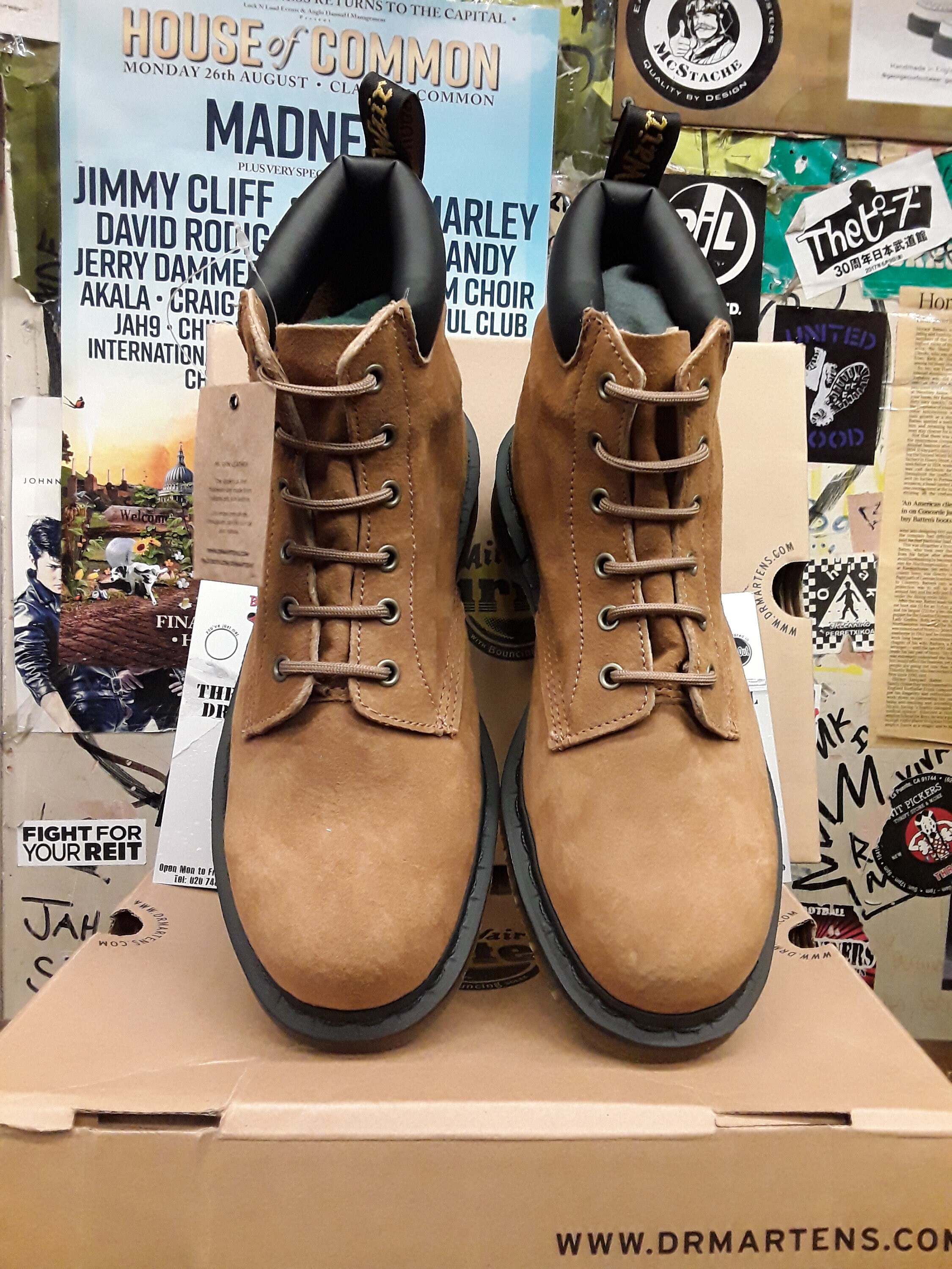 Dr. Martens 939 Tan Nubuck Leather 6-Eye Padded Collar Boots Mens 7 dr martens 939 products for sale | eBay main image 3