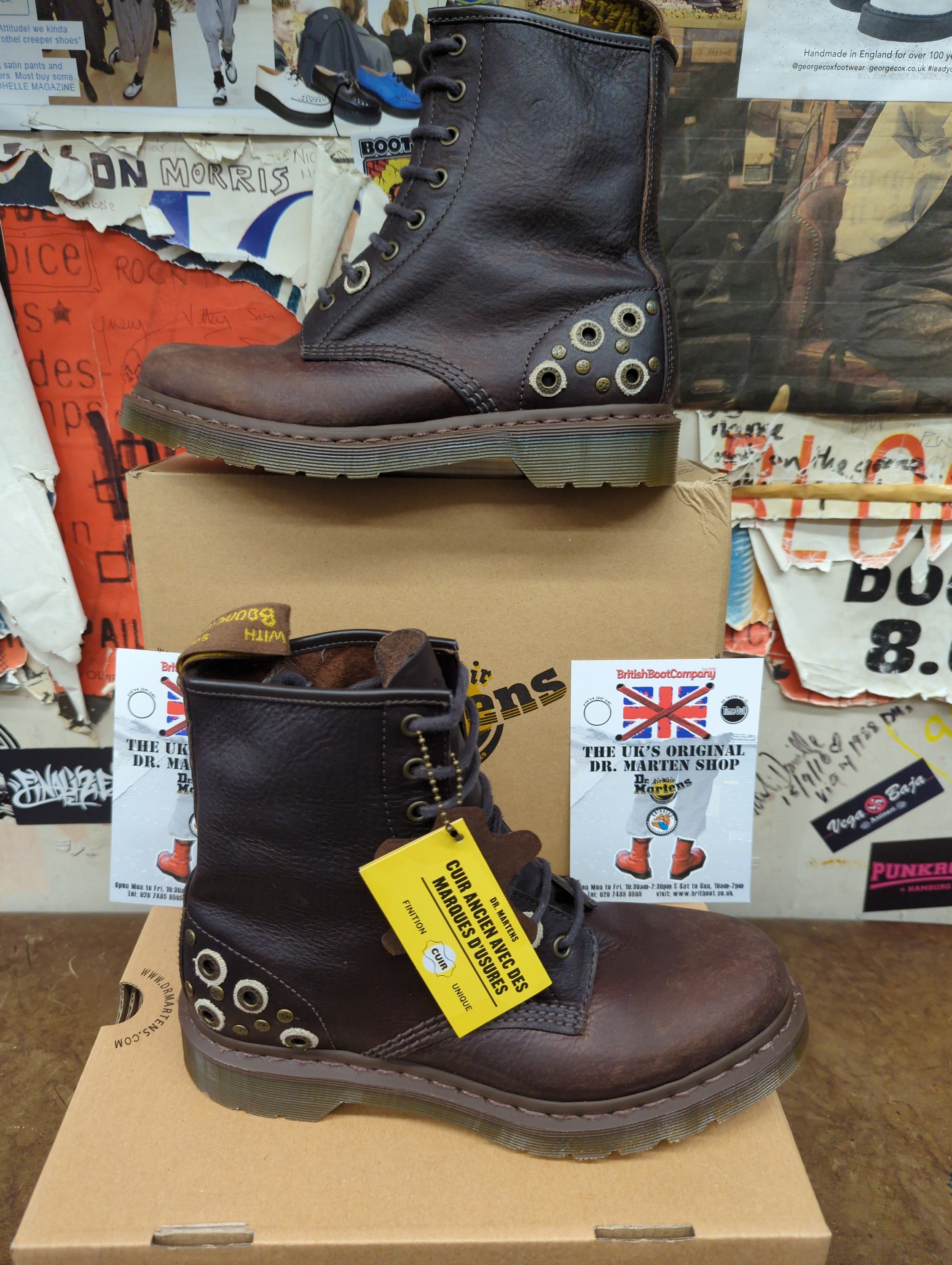 Dr Martens 1460 Grizzly Brown Leather Boots Size 7 Men’s Dr Martens // 2976 Grizzly // Dk Brown Shop Here https  main image 2