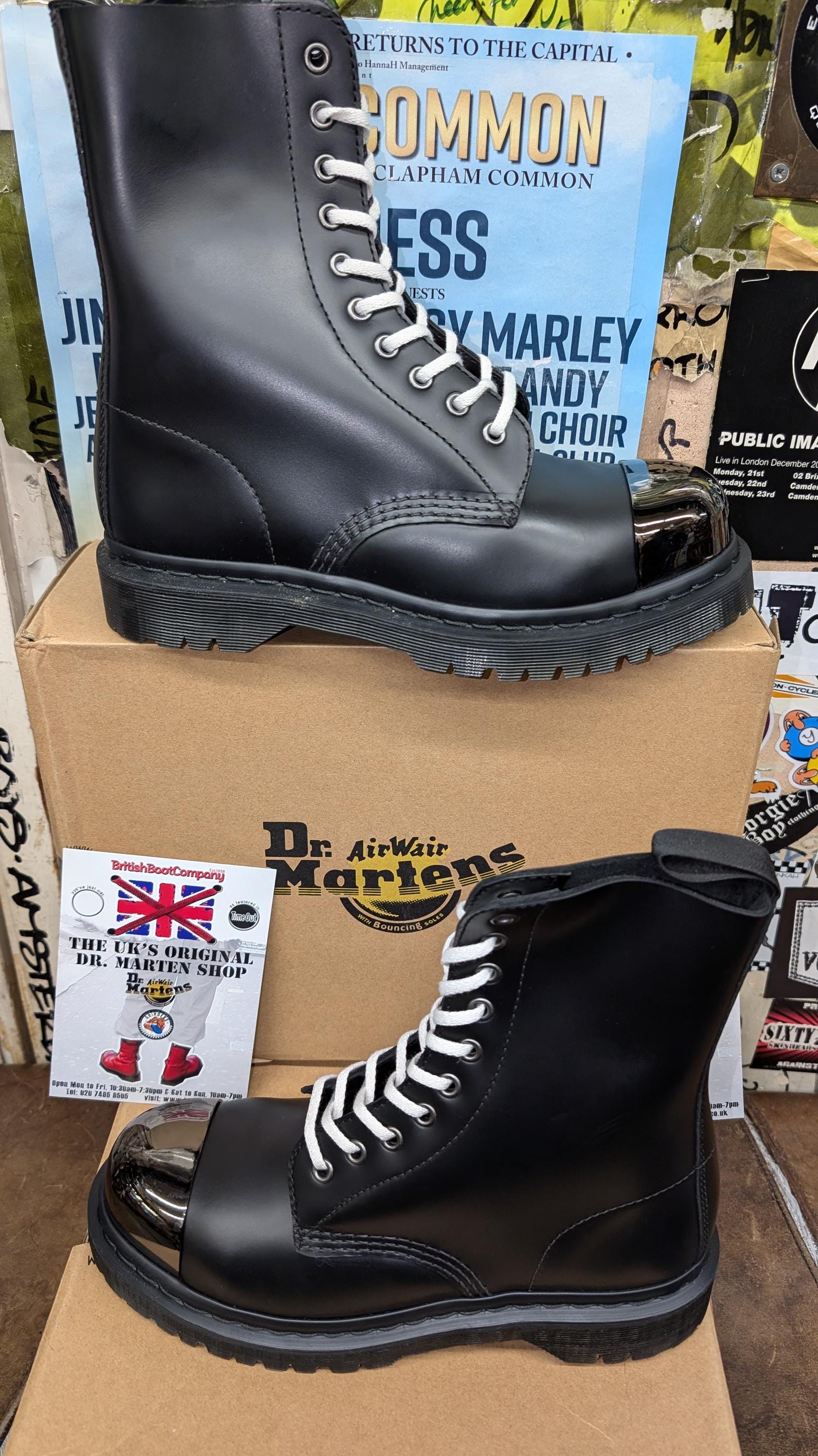 Dr.Martens 10966 STEELTOE 10ホールブーツ　UK7 Dr. Martens Steel Toe Boots Men's US 6 Women's US 7 10 Eye BXB Doc
