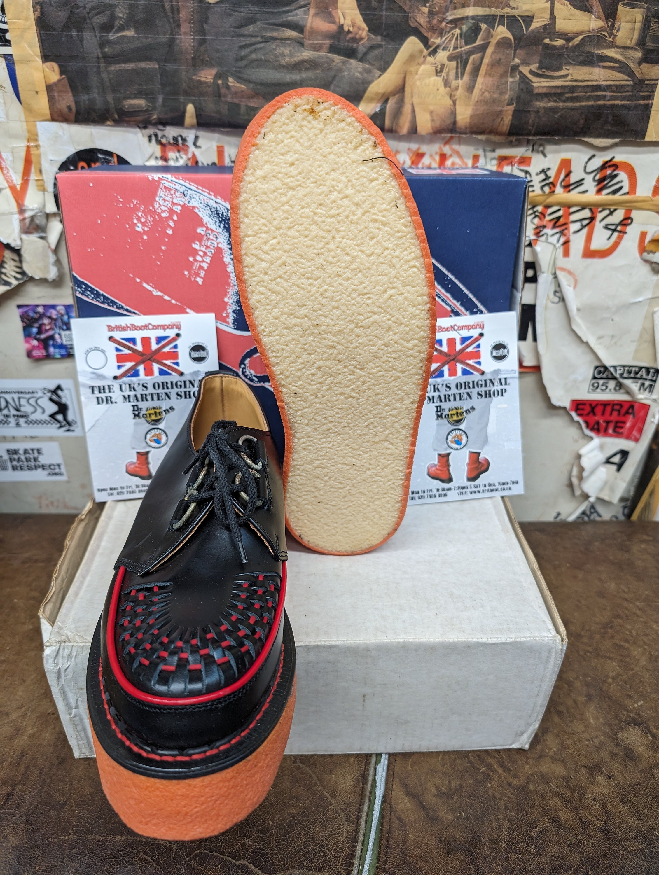 【sizeUK5】E COX 3588 LTD GEORGE COX - BLACK SUEDE CREEPER (3588)