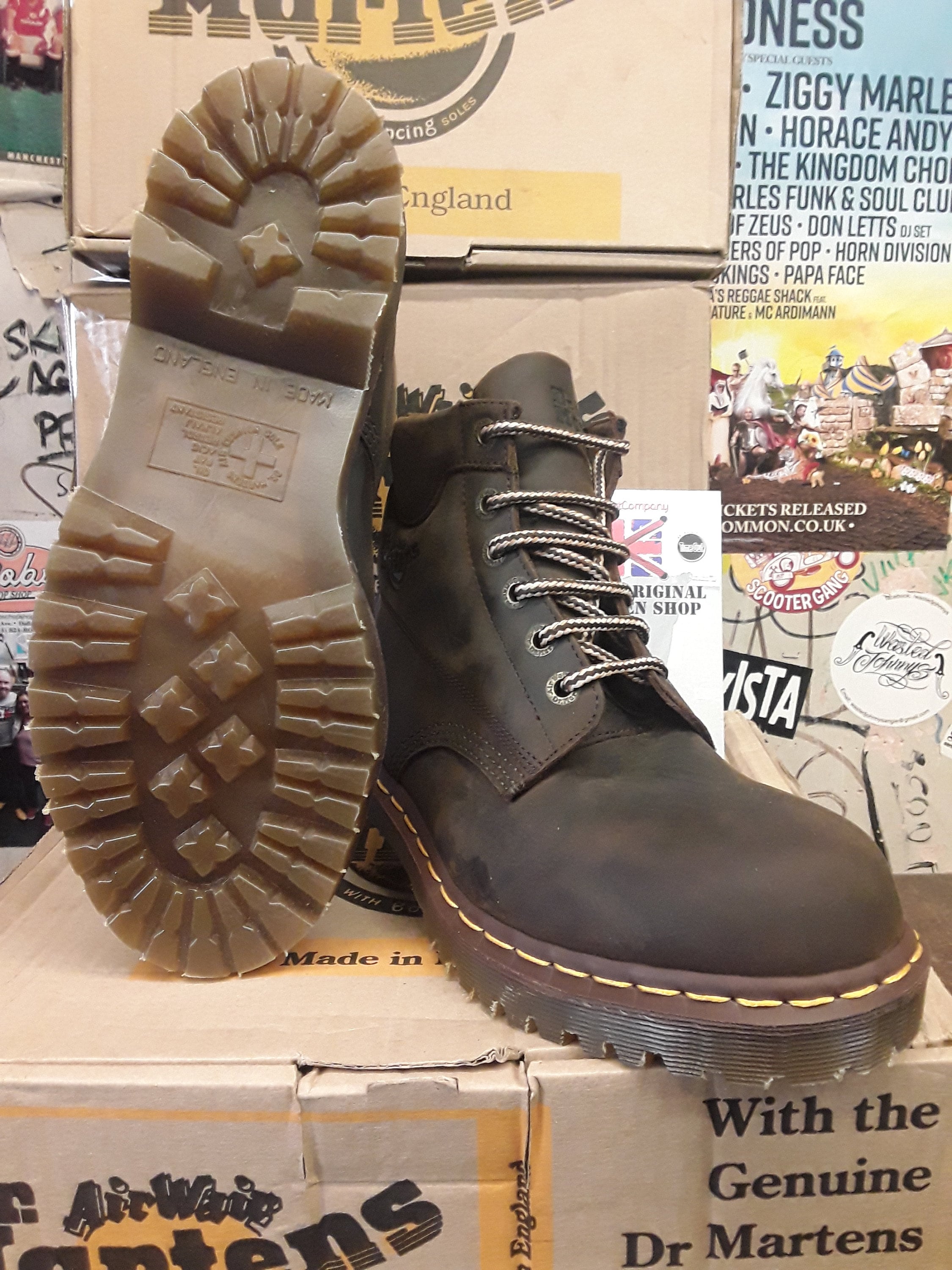 Dr Martens Made in England Aztec Crazy Horse 6 Eye Padded - Etsy