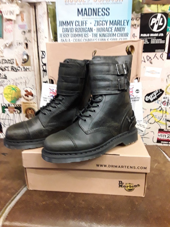 Dr Maretens Varden Bota Negra Con Cremallera Tallas 8 y 11 Etsy
