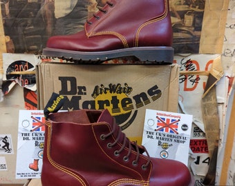 Dr Martens 983 Oxblood 6 Hole Made in England Size 8 - Etsy Dr Martens 983 Oxblood 6 Hole Made in England Size 8 - Etsy