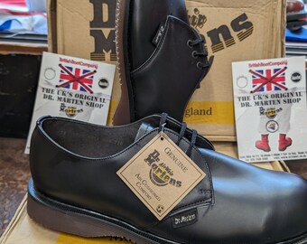 Dr Martens 1905 Black 3 Hole Made in England Steel Toe Size