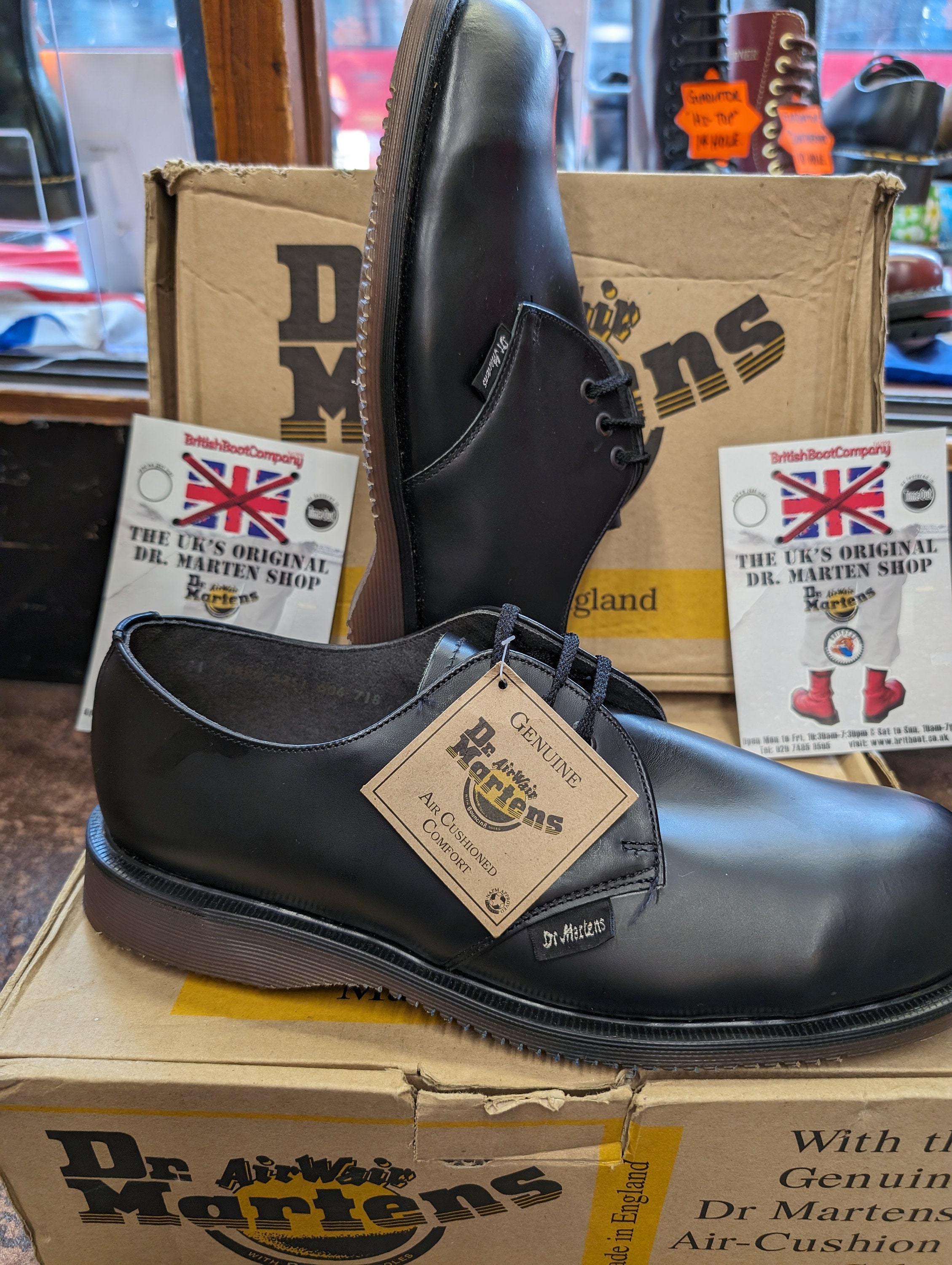Dr Martens 1905 Black 3 Hole Made in England Steel Toe Size