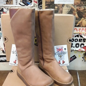 Dr Martens Monica Tan Buckskin Knee Length Boot Various Sizes