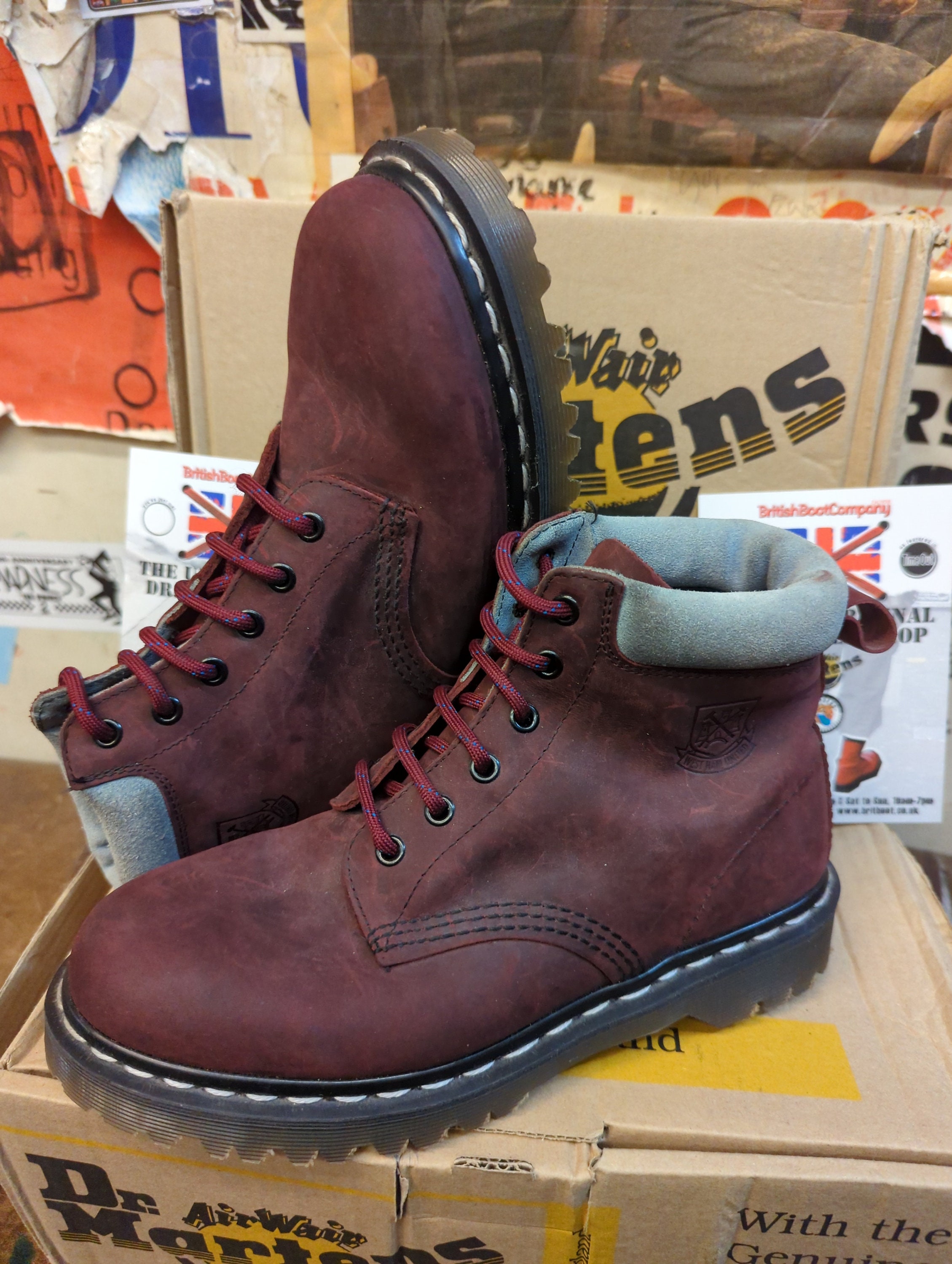 Dr Martens 939 Hecho en Inglaterra. Logotipo del West Ham tamano 6 Etsy Mexico