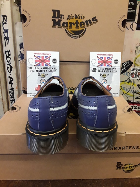 Dr Martens Made in England Blue and White Two Ton… - image 4