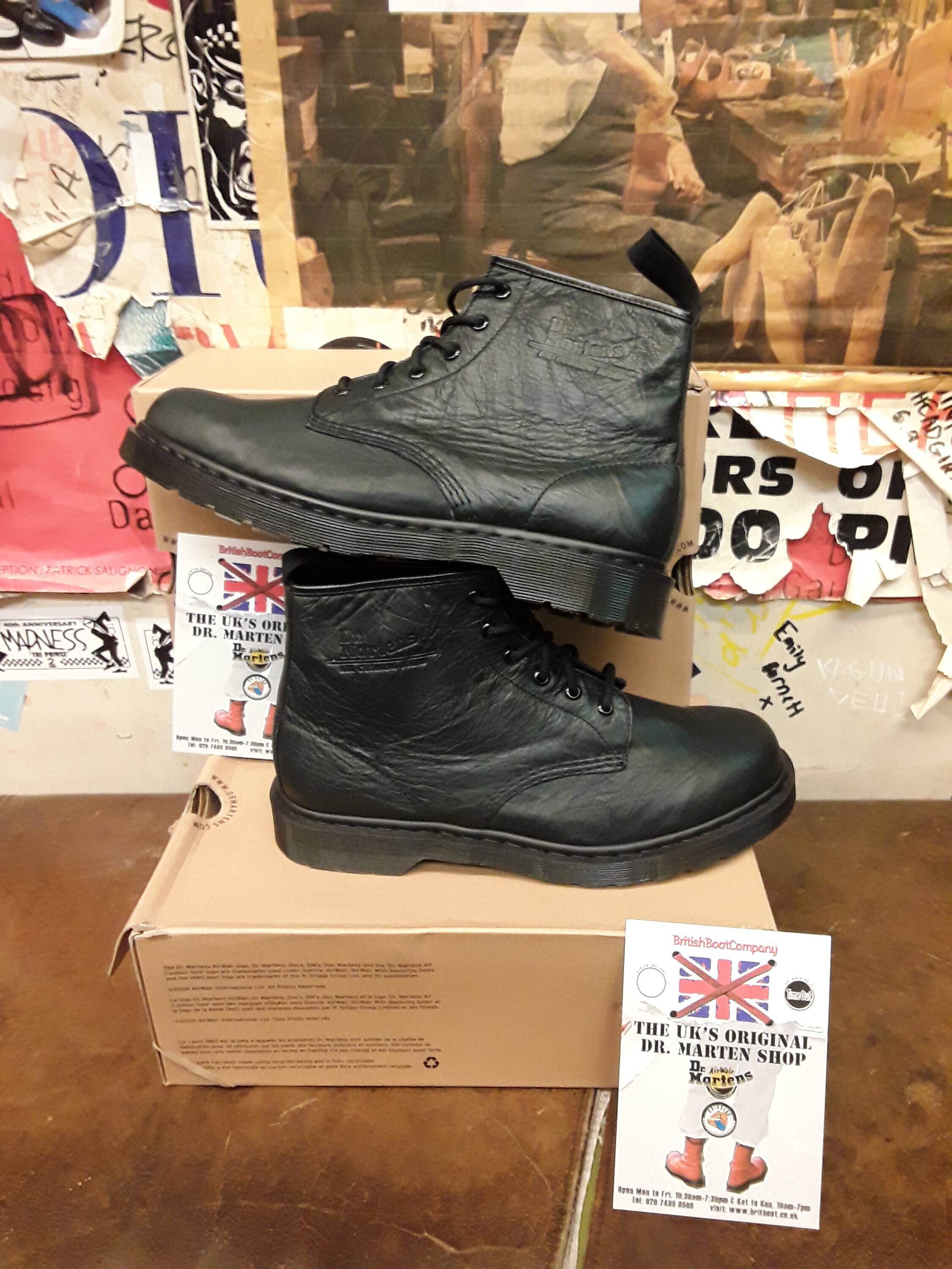 Dr Martens 101 Black Stropicud Leather 6 Hole Various Sizes - Etsy