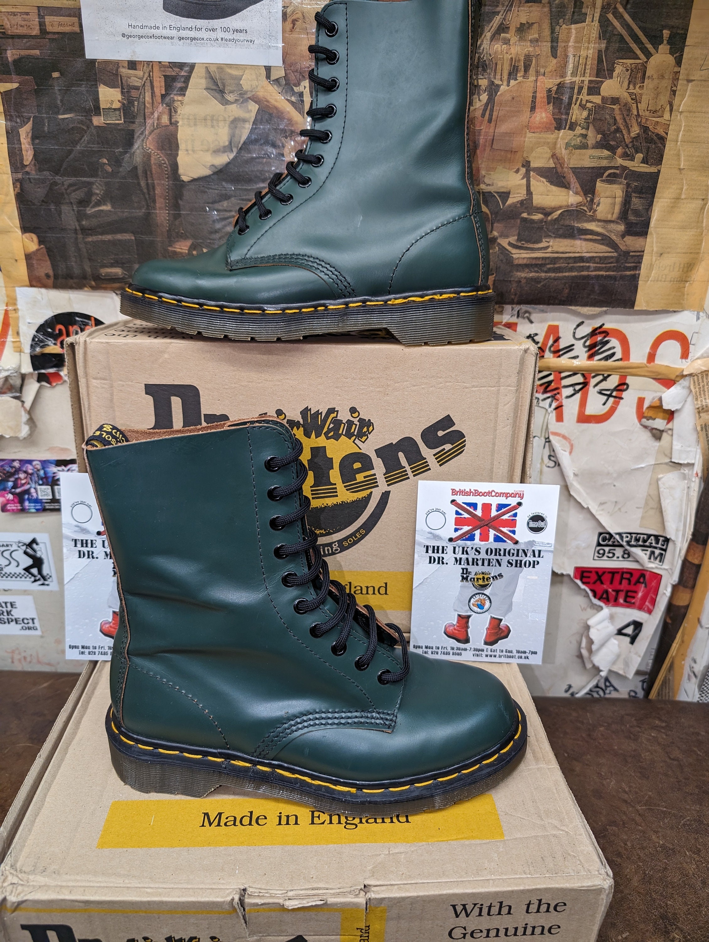 ドクターマーチン 1490 グリーン イギリス製 10ホール 各種サイズ