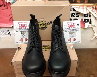 Dr Martens 101 Schwarz Stropicud Leder 6 Loch Verschiedene GroBen Etsy