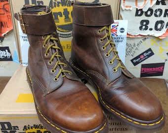 Dr Martens 1460 Tan Analine Twin Strap Made in England Size 10