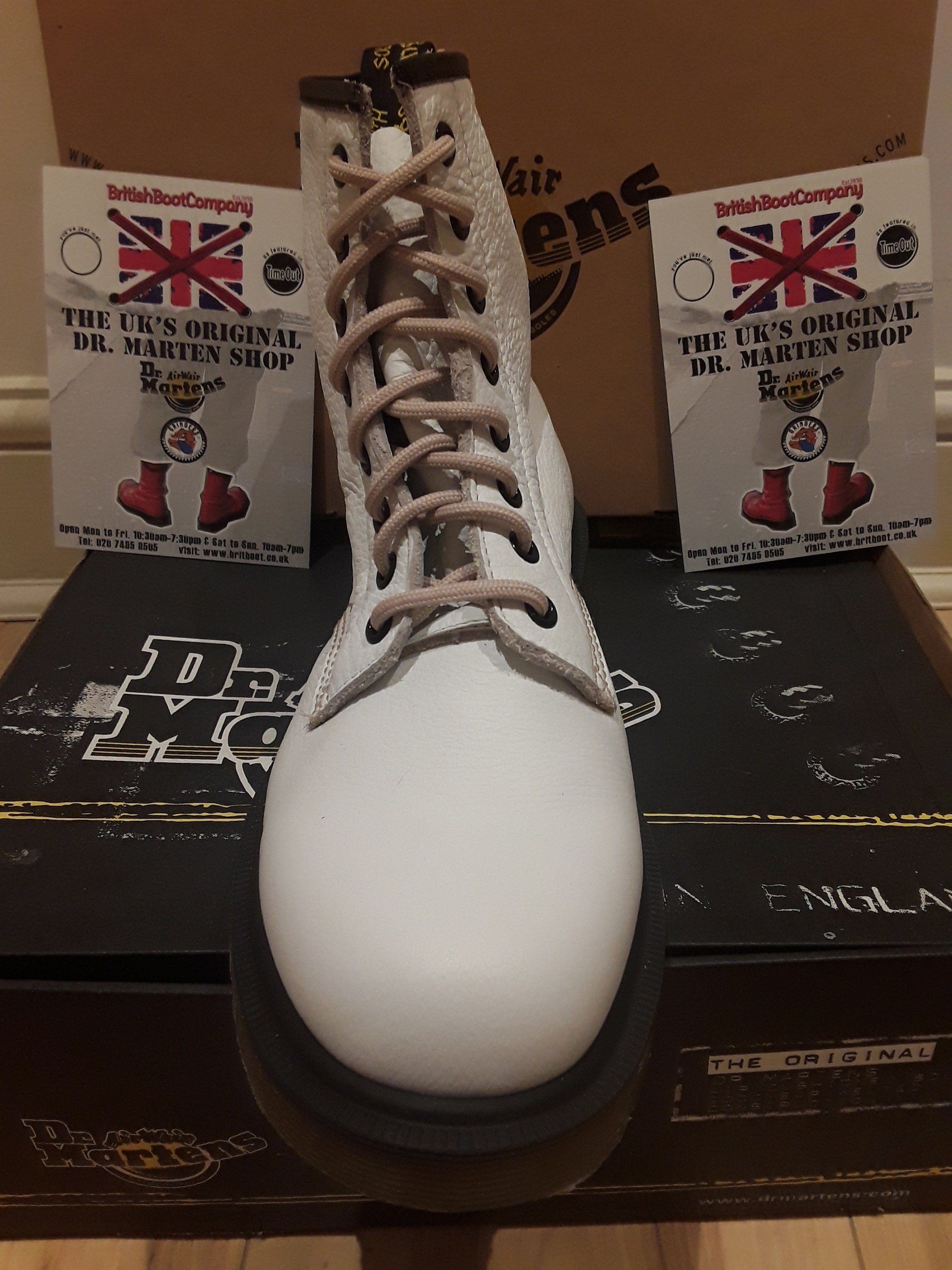 Dr Martens 1460Z, Size UK8, White Soft Leather, Limited