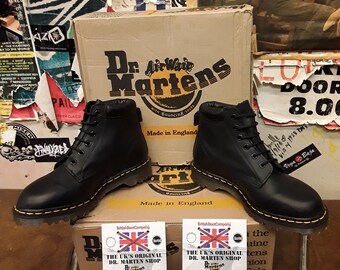 Dr Martens 939 Black Waxy Made in England 6 Hole Various Sizes