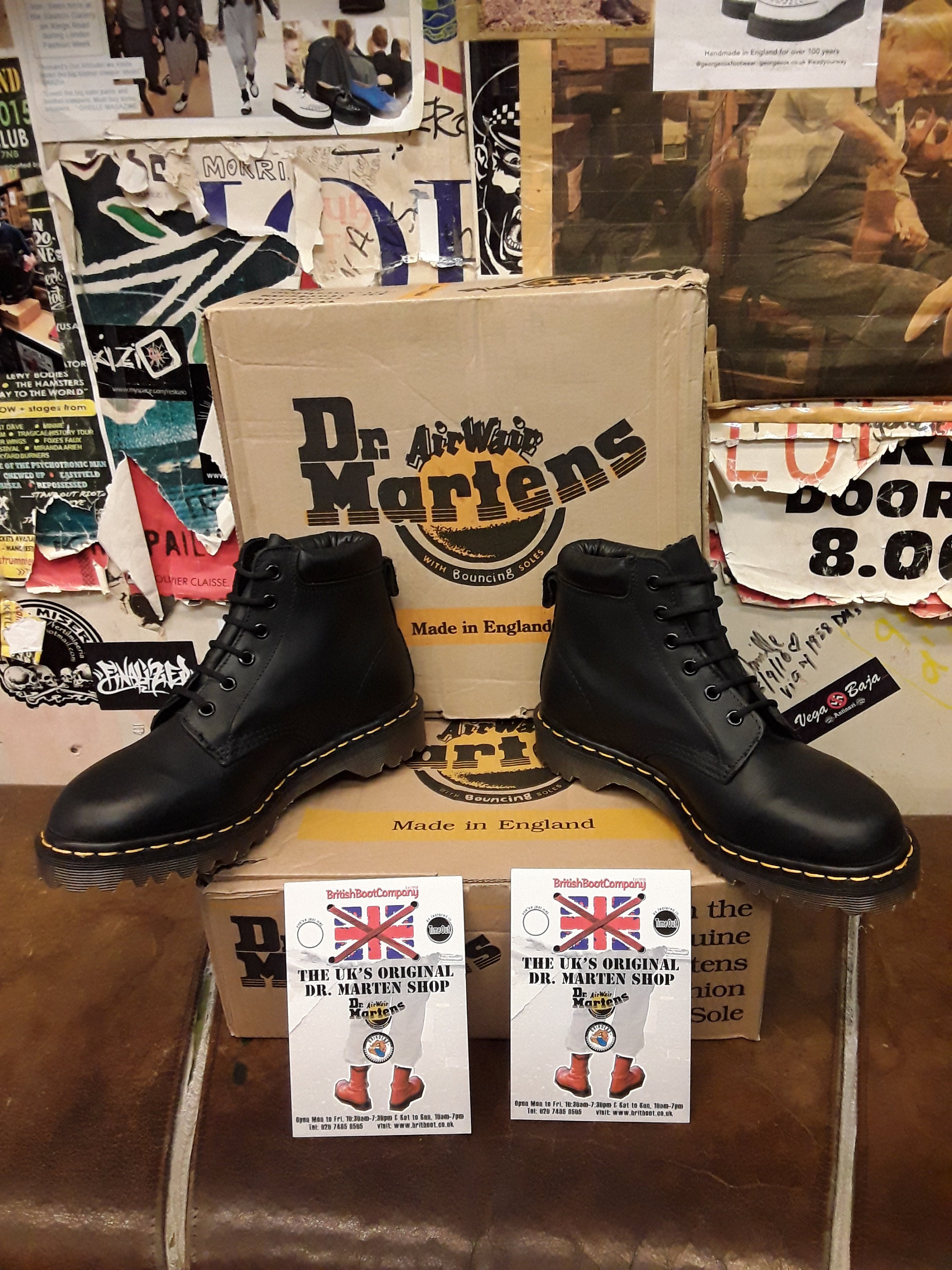 Dr Martens 939 Black Waxy Made in England 6 Hole Various Sizes Etsy