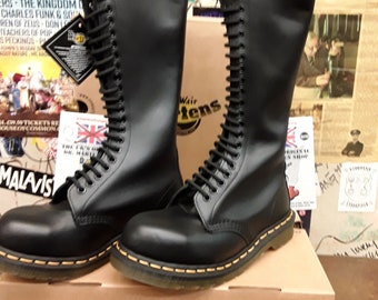 Dr Martens 1942 Size UK 5 11 Black 20 Hole Steel Etsy Canada
