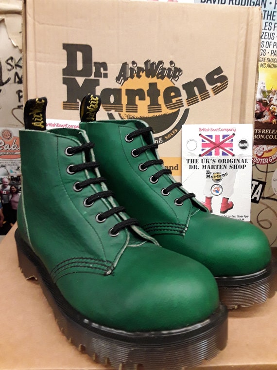 Dr Martens Boots / Size UK4 / Made in England / Vintage Green   Etsy