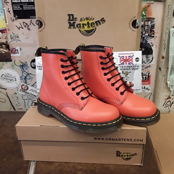 Dr Martens 1460 Orange Smooth Various Sizes Available