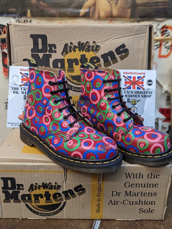 Dr Martens Made in England 8175 Red, Blue and Gre… - image 1