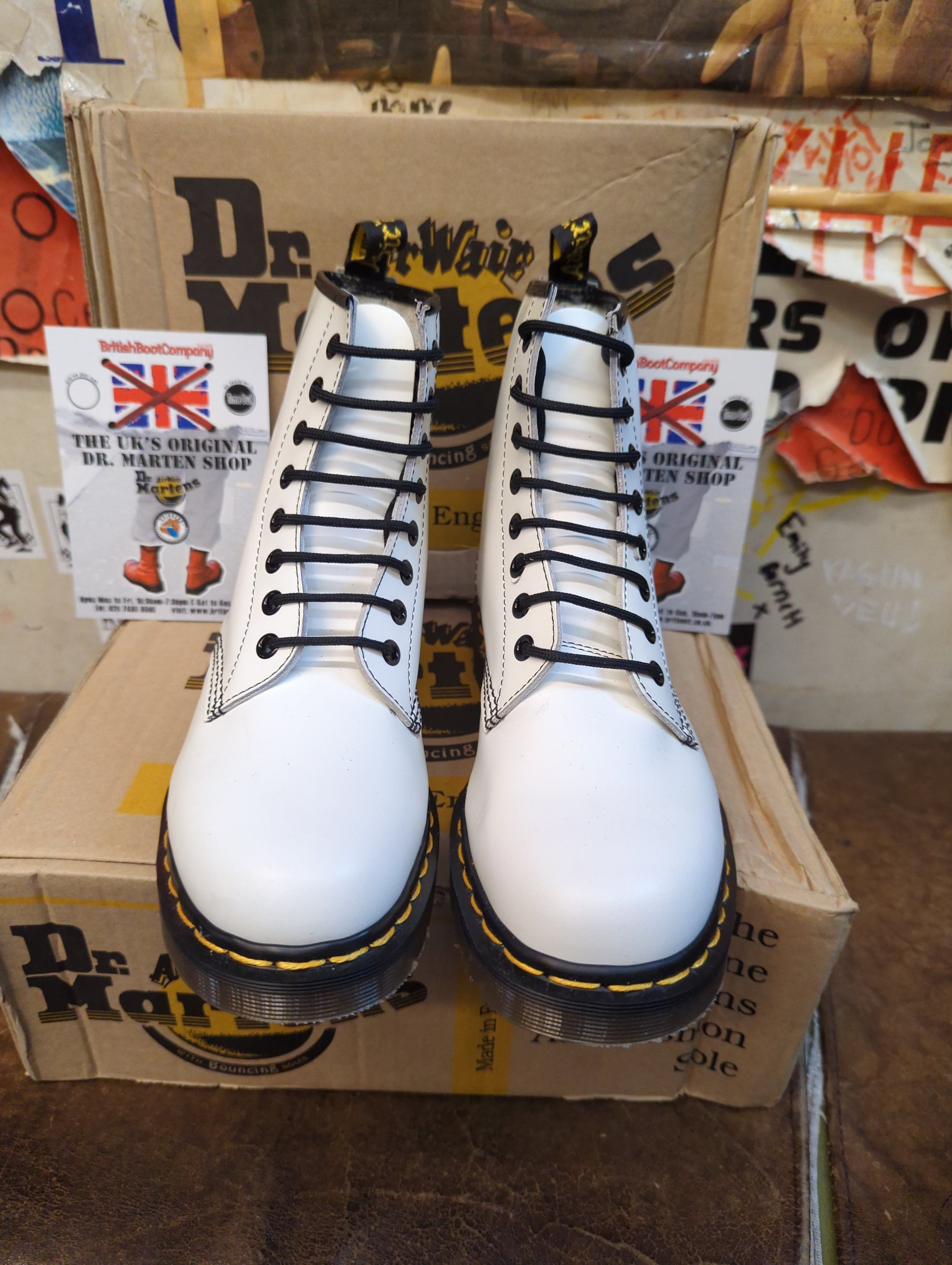 Dr. Martens 1460 Made In England Boots White Mens SIZE 11 Brand NEW Dr. Martens White Boots for Men | eBay main image 4