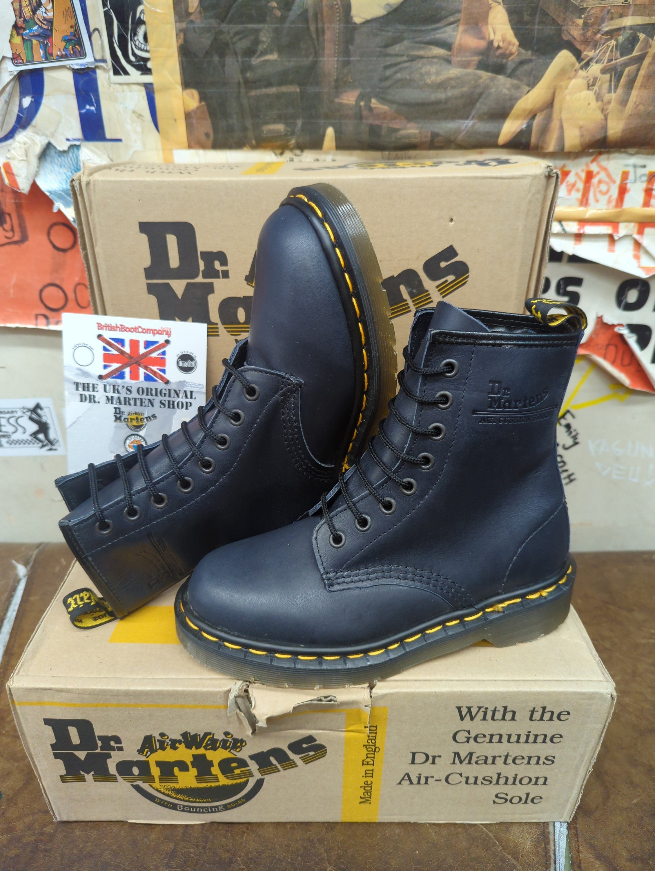 Dr Martens 1460 Navy Slicker Made in England Size 3 - Etsy