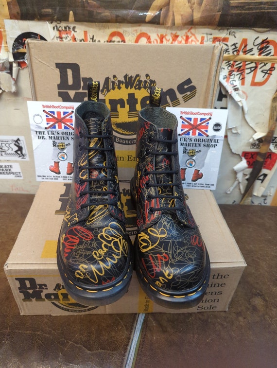 Dr Martens 8175 Black Graffiti Made in England Size 4 - Etsy Dr Martens 8175 Black Graffiti Made in England Size 4 - Etsy
