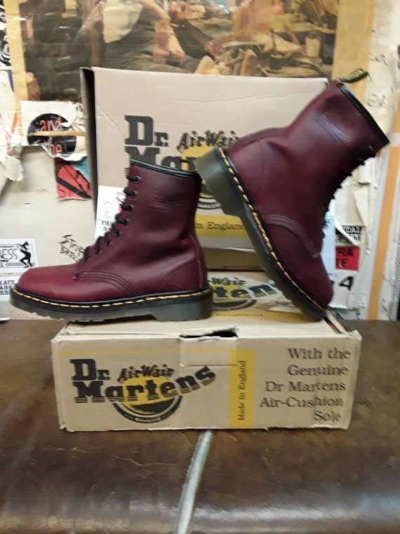 Dr Martens 1460 Burgundy Waxy 8 Hole Size 3 - image 8