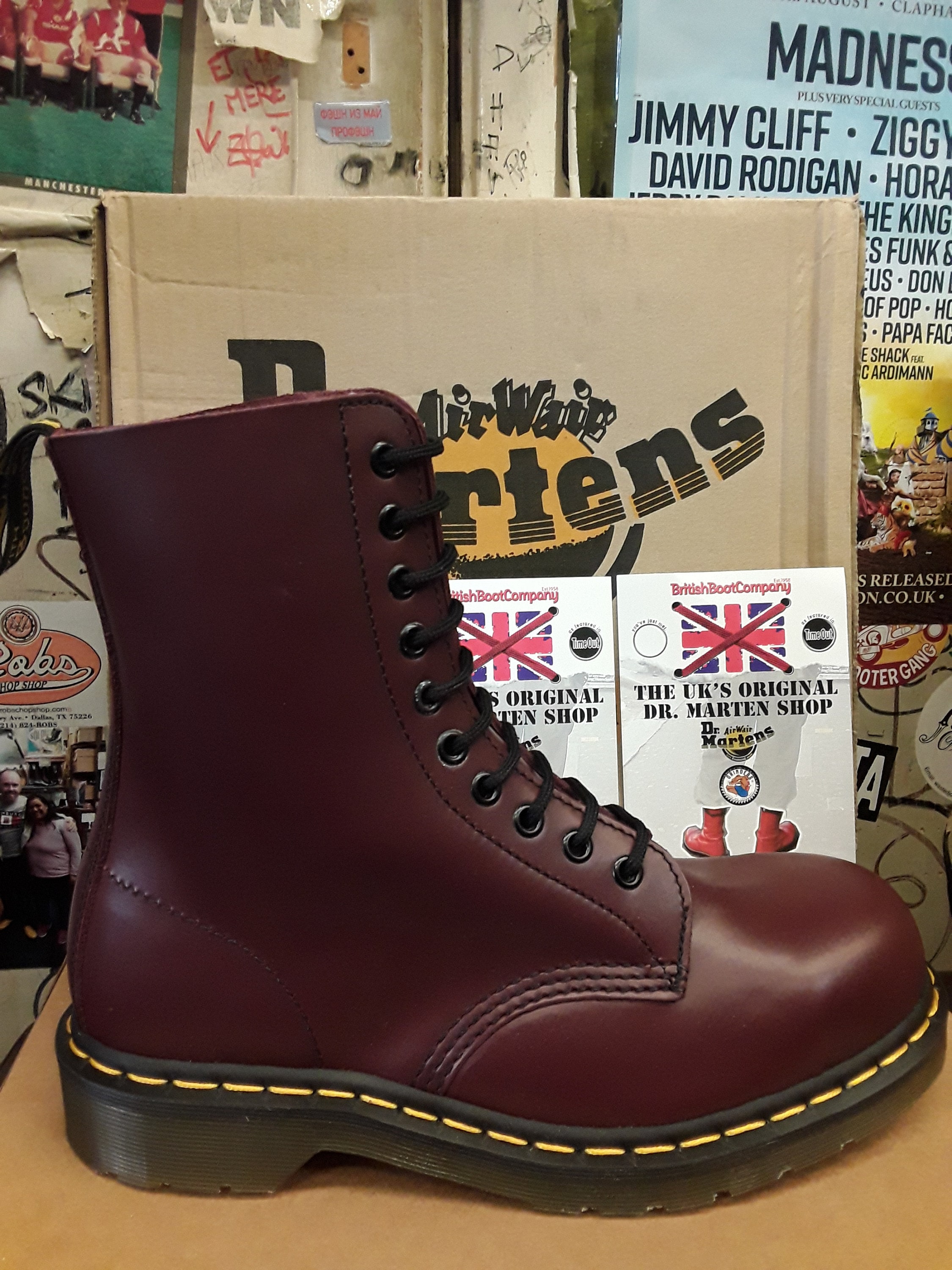 Dr Martens Cherry Red talla UK58-11 / 10 Eye Steel Toe - México