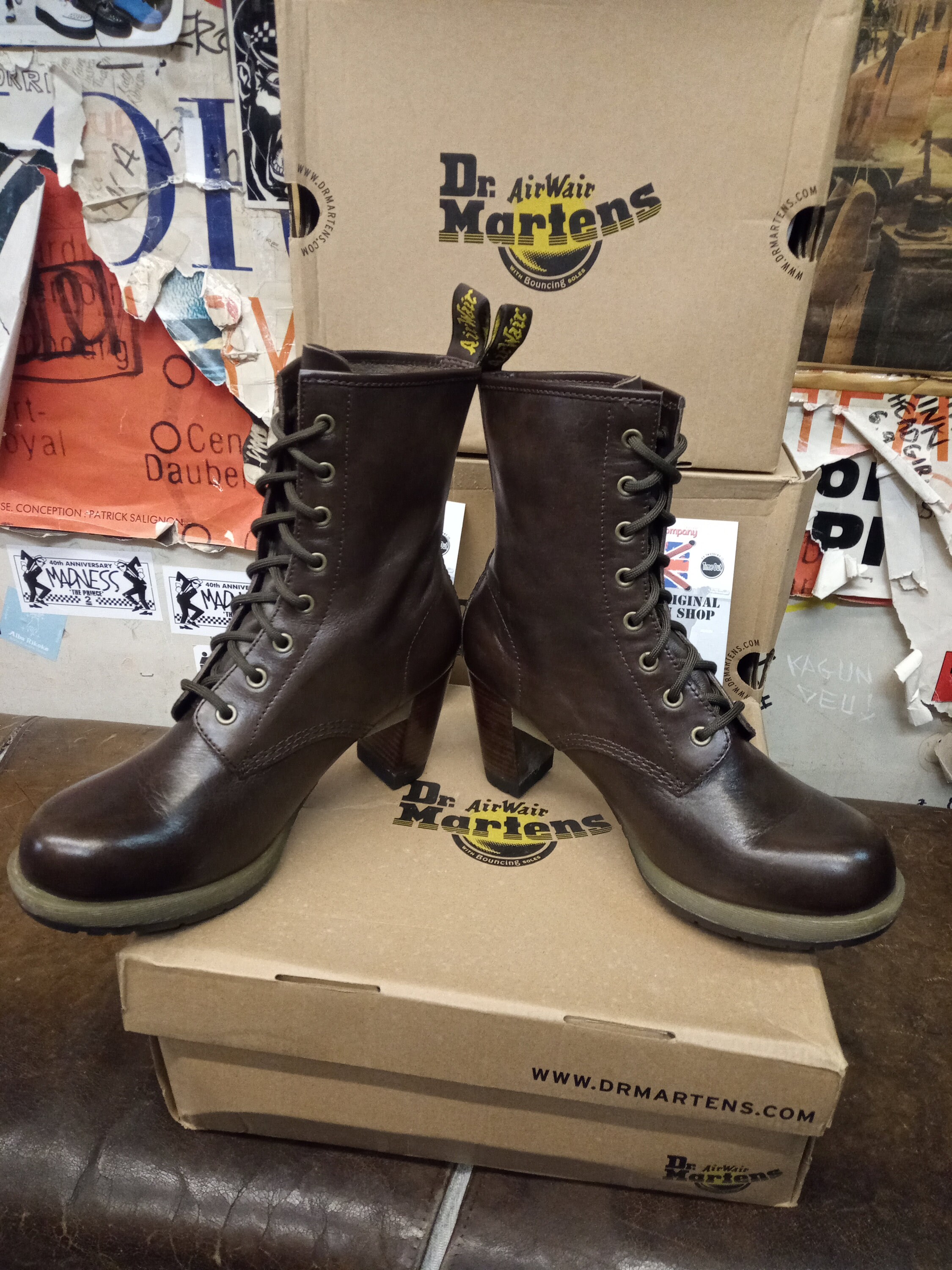 Dr Martens Darcie Marrón Cuero Talla 8 | Etsy México