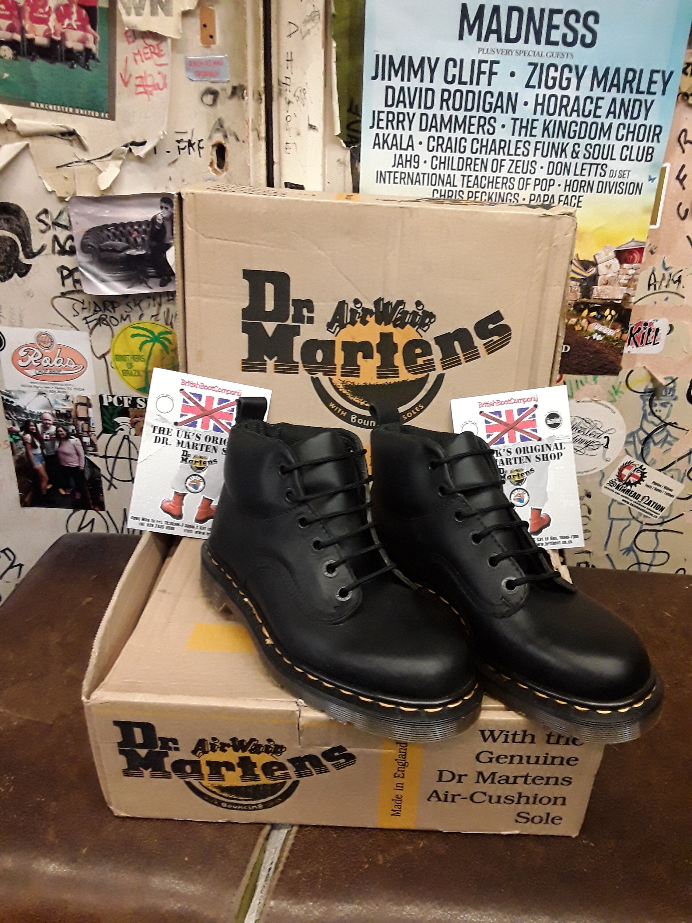 Dr Martens 8315 Made in England Black Greasy 6 Hole Size 7 - Etsy