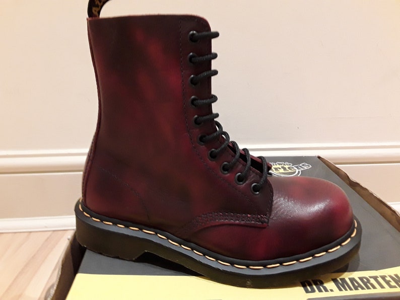 Dr Martens Dark Red Soft Leather 1919z SIZE 4 - Etsy New Zealand