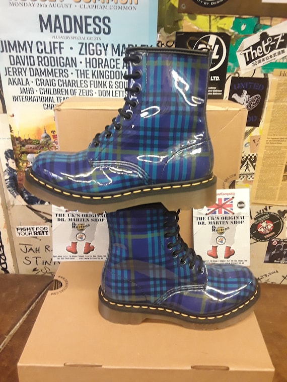 1460 tartan leather ankle boots sales