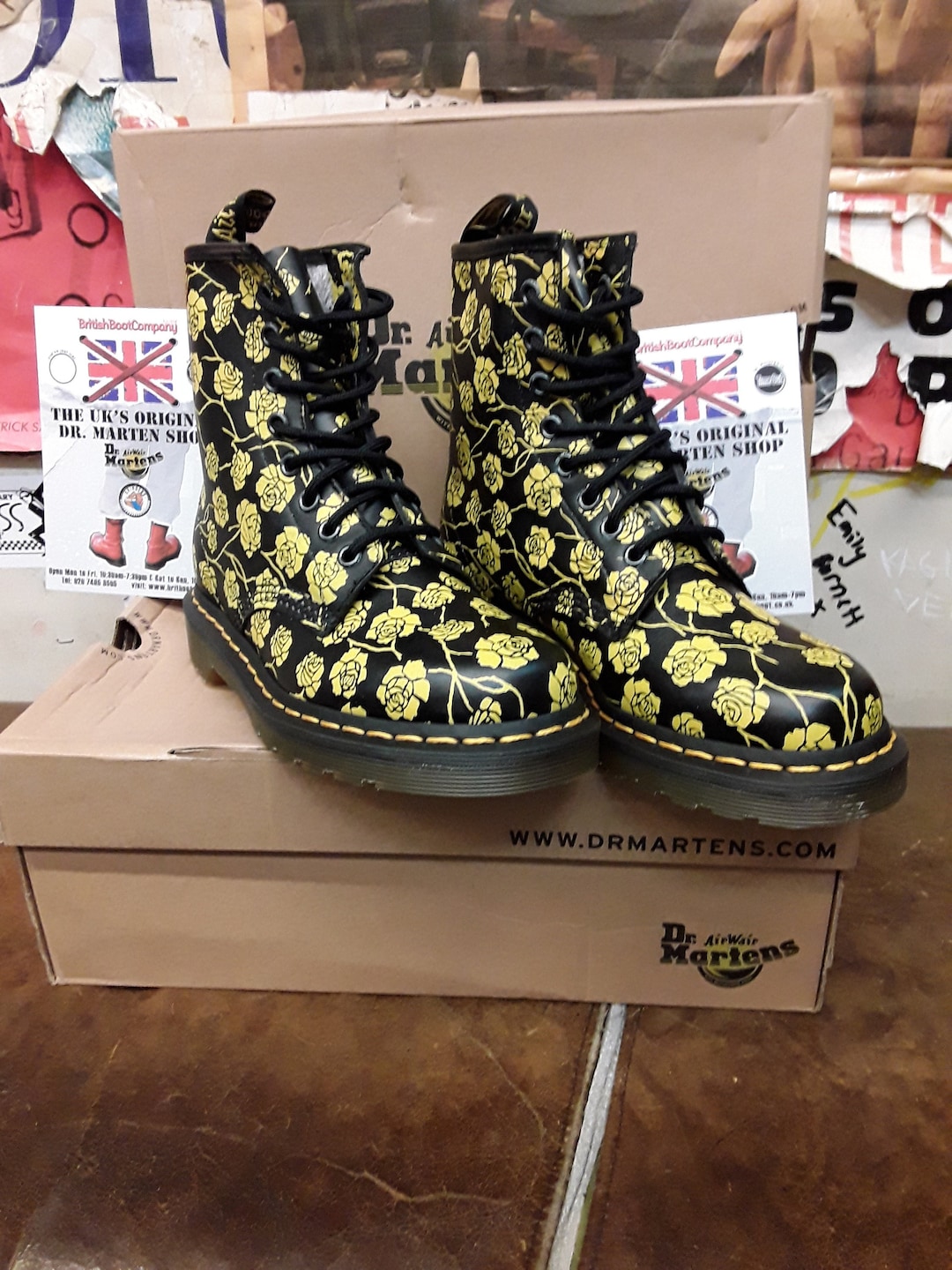 Dr Martena 1460, Limited Edition, Patterned Boots, Black and