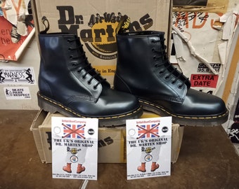 Dr Martens 1460, Vintage 90's, Graphite Shimmer, Made in England, Men's Black Boots / Various Sizes